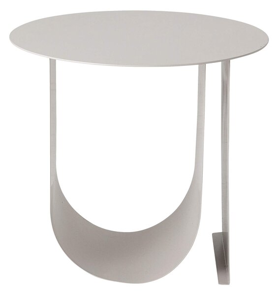 MUZZA Kovový odkladací stolík Bodhi Ø 43 x 38 cm sivý