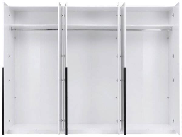 SKRIŇA S OTOČNÝMI DVERAMI, biela, 276/211/53 cm P & B - Skrine, Online Only
