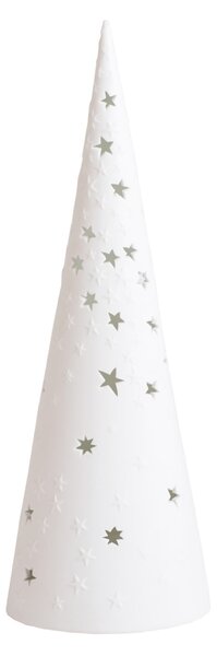 Porcelánový LED svícen ve tvaru stromečku 30 cm