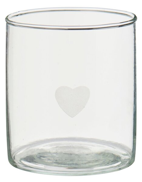 Sklenený svietnik Clear/Heart