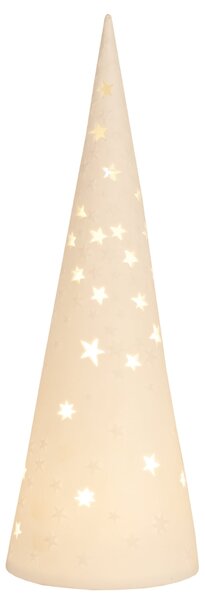 Porcelánový LED svícen ve tvaru stromečku 30 cm