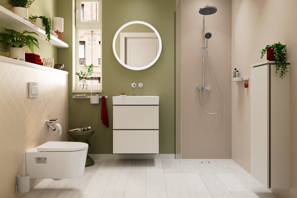 Hansgrohe Activera S - Sprchový systém Showerpipe 240 1jet so sprchovou tyčou Varia s pákovou batériou, EcoSmart, chróm 28875000