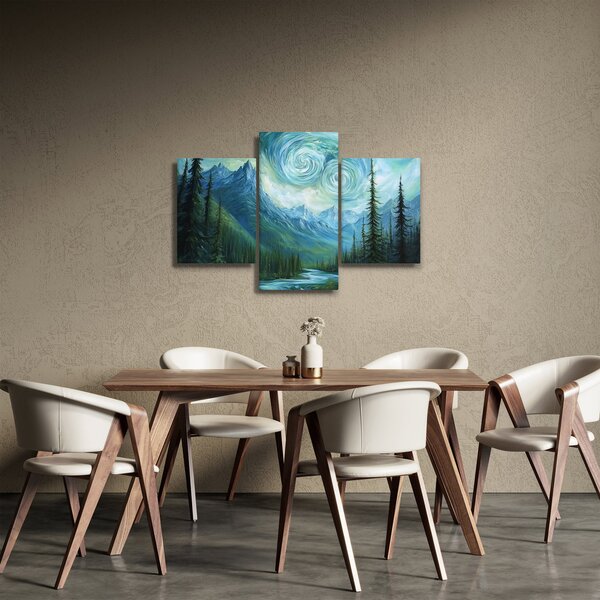 Obraz - Krajina s nádychom Van Gogha (90x60 cm)