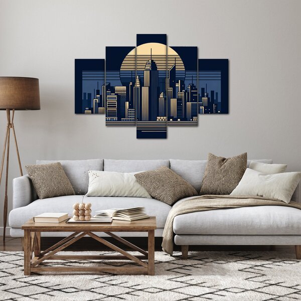 Obraz – Geometrické mesto (150x105 cm)