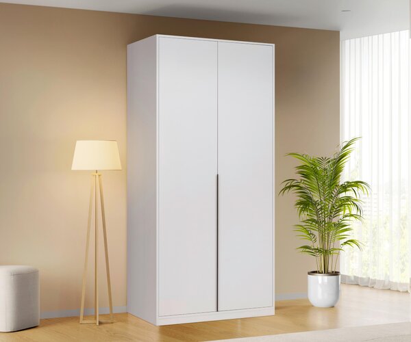 SKRIŇA S OTOČNÝMI DVERAMI, biela, 93/211/53 cm P & B - Skrine, Online Only