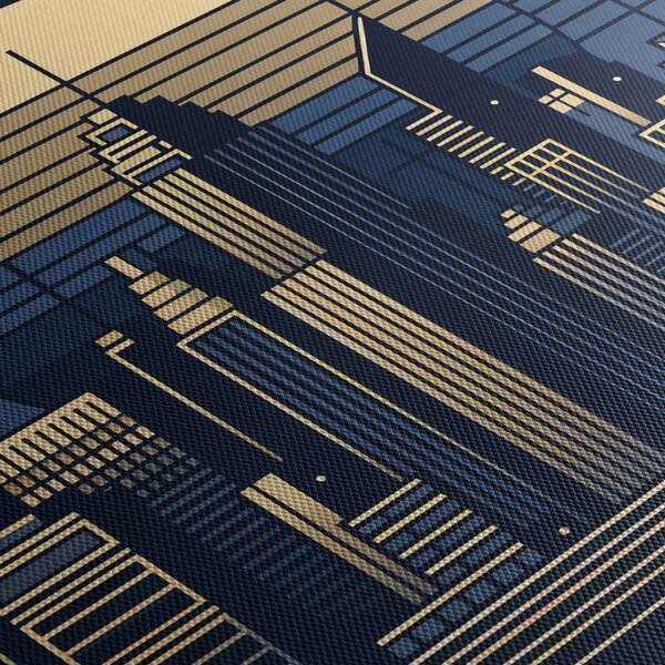 Obraz – Geometrické mesto (70x50 cm)