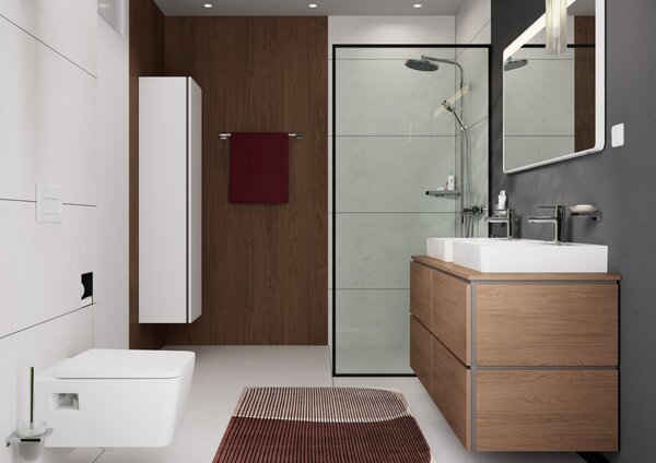 Hansgrohe Activera S - Sprchový systém Showerpipe 240 1jet so sprchovou tyčou Varia, EcoSmart, chróm 28074000