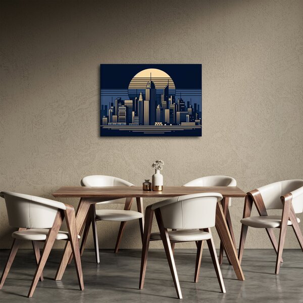 Obraz – Geometrické mesto (70x50 cm)