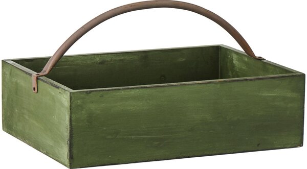 Drevený box s kovovým uchom Green
