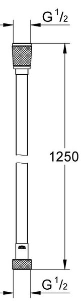 GROHE Silverflex Professional - Sprchová hadica 1250 mm, Phantom Black 28362KF1