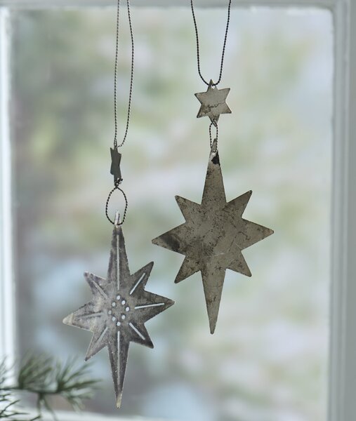 Závesná dekorácia Star Oblong – set 2 ks