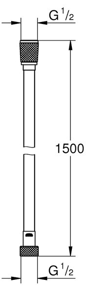 GROHE Silverflex Long-Life Professional - Sprchová hadica 1500 mm, chróm 26346001