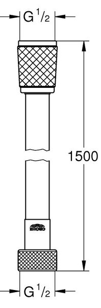 GROHE Relexaflex Professional - Sprchová hadica 1500 mm, chróm 28151002