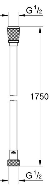 GROHE Silverflex Professional - Sprchová hadica 1750 mm, Supersteel 28388DC1