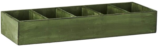 Drevený úložný box Green – 5 priehradiek