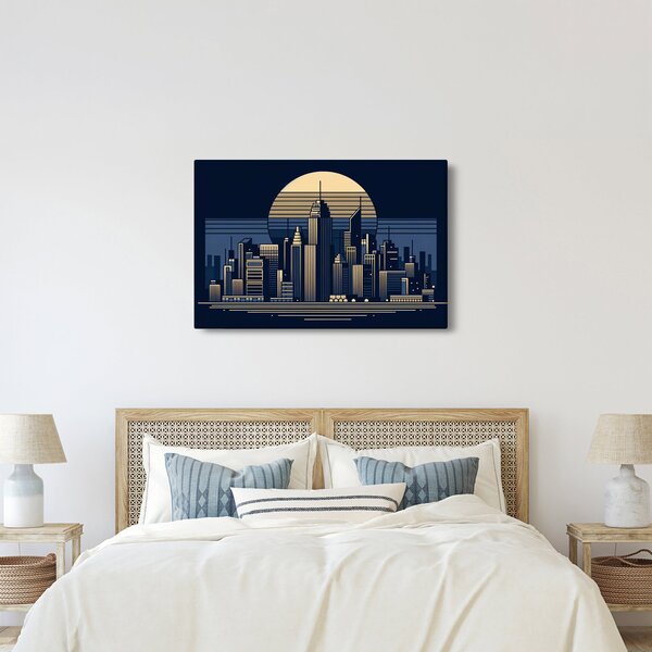 Obraz – Geometrické mesto (90x60 cm)