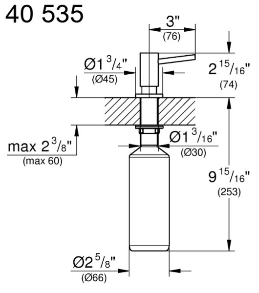 GROHE Cosmopolitan - Dávkovač tekutého mydla, Warm Sunset 40535DA0