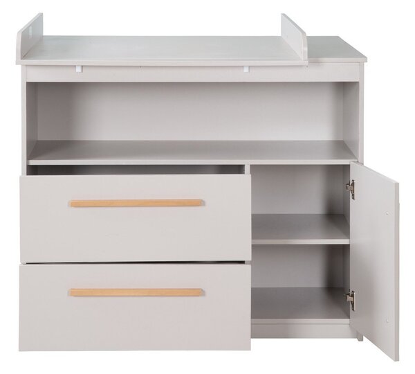 Svetlosivá detská komoda s prebaľovacím pultom 107x98x75 cm Lea – Roba