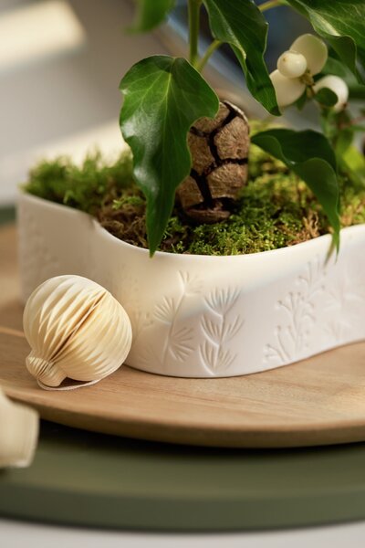 Dekorativní porcelánový podnos Gold Bird