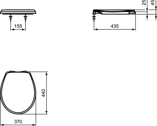 Ideal Standard Eurovit - WC sedátko, Soft-close, biela W303001