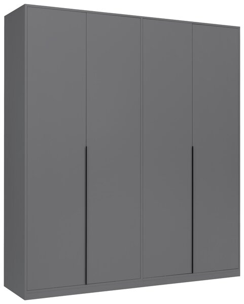 SKRIŇA S OTOČNÝMI DVERAMI, grafitová, 185/211/53 cm P & B - Skrine, Online Only