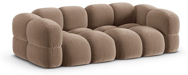 Hnedá zamatová pohovka 250 cm Loretto – Cosmopolitan Design