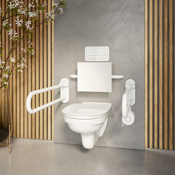 Villeroy & Boch ViCare - WC sedátko s poklopom, QuickRelease, Softclosing, AntiBac, alpská biela 9M67S1T1