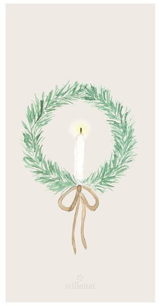 Papierové obrúsky Wreath with Candle – 16 ks