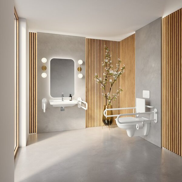 Villeroy & Boch ViCare - WC sedátko s poklopom, QuickRelease, Softclosing, AntiBac, alpská biela 9M67S1T1