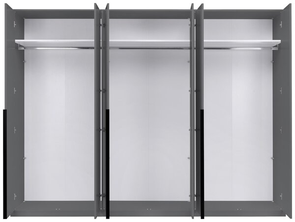 SKRIŇA S OTOČNÝMI DVERAMI, grafitová, 276/211/53 cm P & B - Skrine, Online Only
