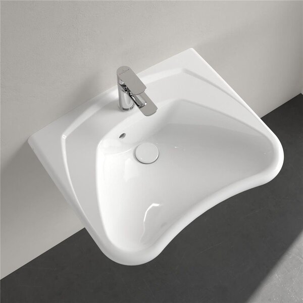 Villeroy & Boch ViCare - Umývadlo Vita 600x490mm, s otvorom na batériu, s prepadom, alpská biela 71196301