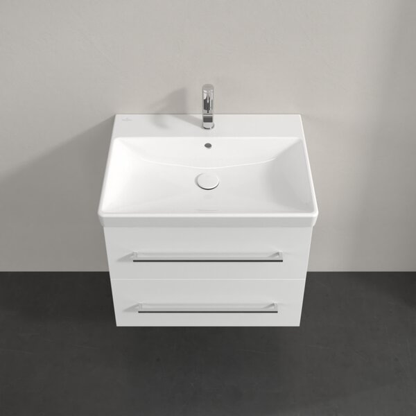 Villeroy & Boch AVENTO - Skrinka pod umývadlo 630x484 mm, 2 zásuvky, Crystal White A89000B4