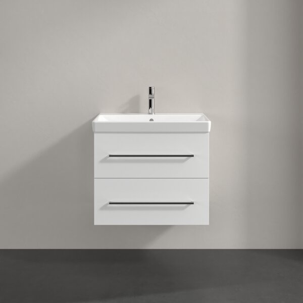 Villeroy & Boch AVENTO - Skrinka pod umývadlo 630x484 mm, 2 zásuvky, Crystal White A89000B4