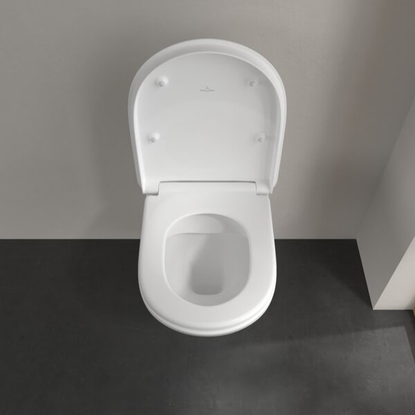 Villeroy & Boch ViCare - WC sedátko s poklopom, QuickRelease, Softclosing, AntiBac, alpská biela 9M67S1T1