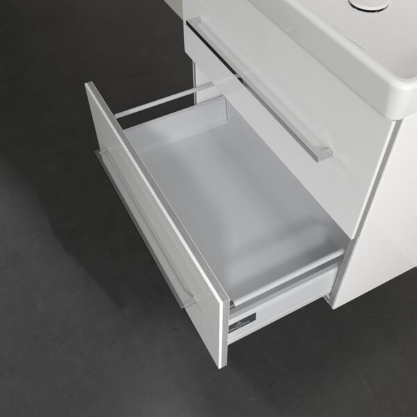 Villeroy & Boch AVENTO - Skrinka pod umývadlo 630x484 mm, 2 zásuvky, Crystal White A89000B4