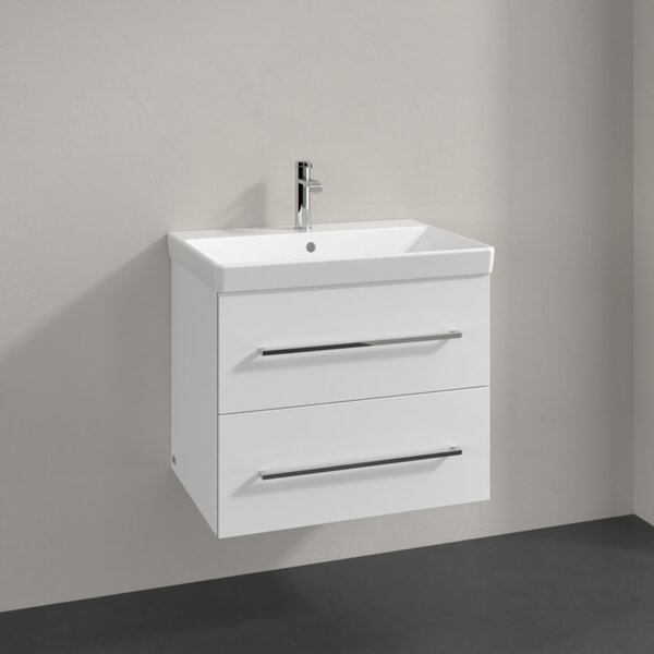 Villeroy & Boch AVENTO - Skrinka pod umývadlo 630x484 mm, 2 zásuvky, Crystal White A89000B4