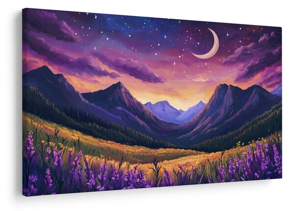 Obraz - Fialová krajina (90x60 cm)