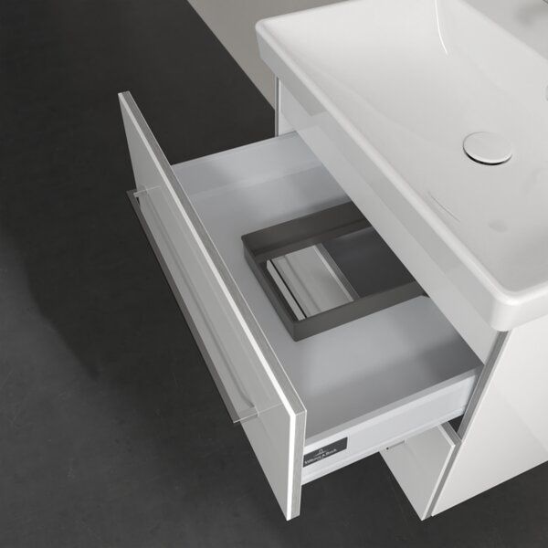 Villeroy & Boch AVENTO - Skrinka pod umývadlo 630x484 mm, 2 zásuvky, Crystal White A89000B4