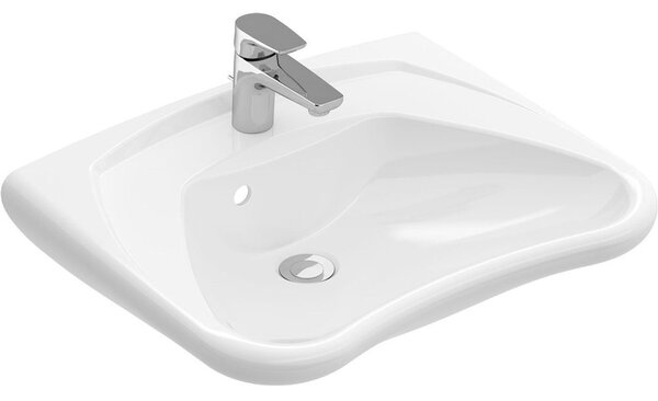 Villeroy & Boch ViCare - Umývadlo Vita 600x490mm, s otvorom na batériu, s prepadom, alpská biela 71196301