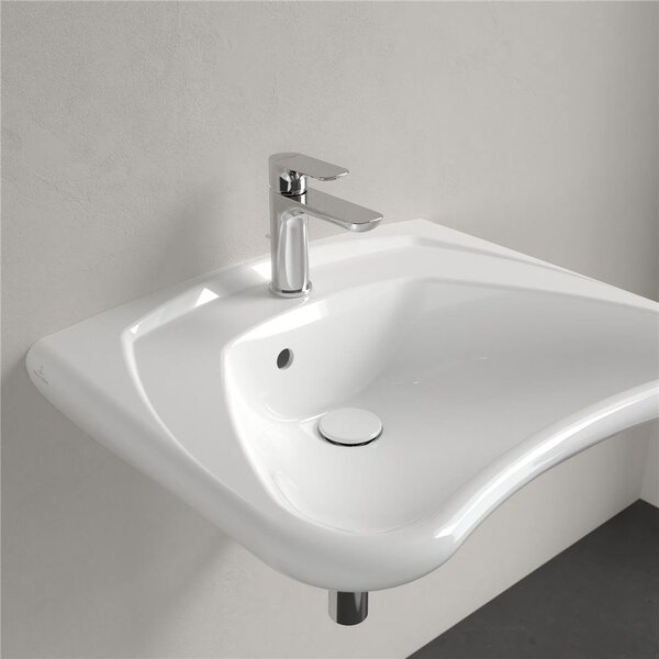 Villeroy & Boch ViCare - Umývadlo Vita 600x490mm, s otvorom na batériu, s prepadom, alpská biela 71196301