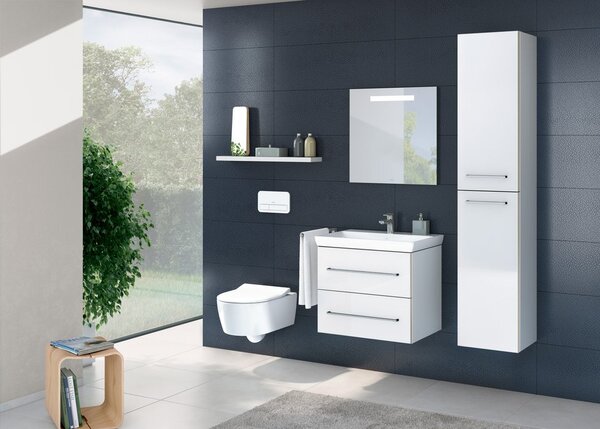 Villeroy & Boch AVENTO - Skrinka pod umývadlo 630x484 mm, 2 zásuvky, Crystal White A89000B4