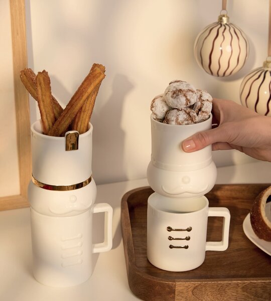 Vánoční set porcelánových hrnků Nutcracker Linus
