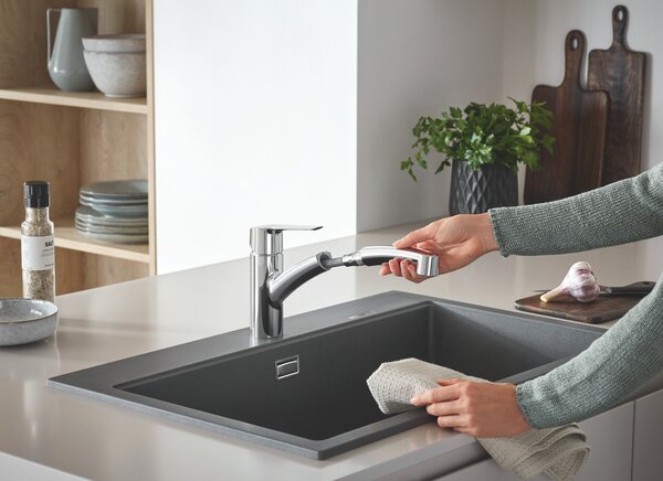 GROHE Start - Páková drezová batéria s výsuvnou sprchou, chróm 30307001