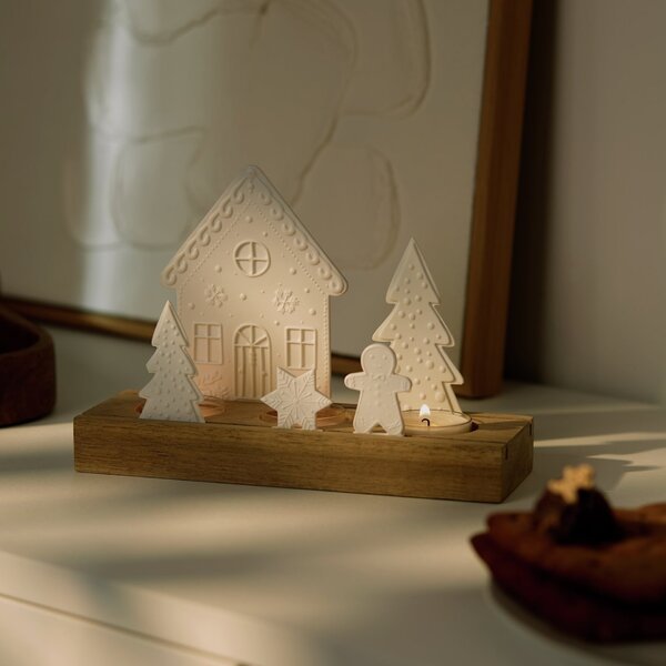 Vánoční svícen Gingerbread Village