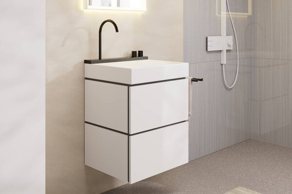 Hansgrohe Xilesa E - Umývadlová skrinka 580/470 s 2 zásuvkami, biela matná 54254700