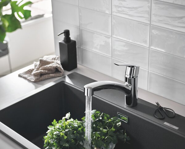 GROHE Start - Páková drezová batéria s výsuvnou sprchou, chróm 30307001