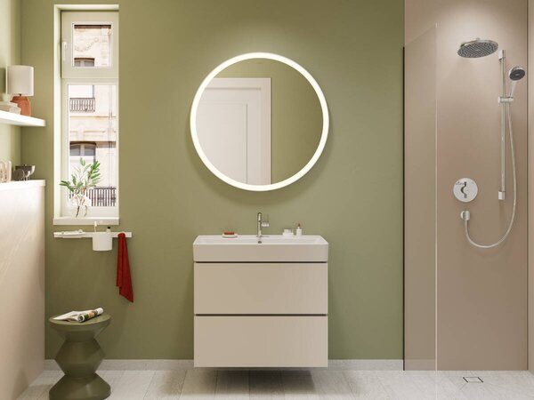 Hansgrohe Xilesa E - Umývadlová skrinka 780/470 s 2 zásuvkami, piesková béžová matná 54260780