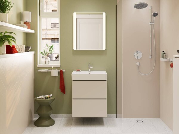 Hansgrohe Xilesa E - Umývadlová skrinka 580/470 s 2 zásuvkami, piesková béžová matná 54254780