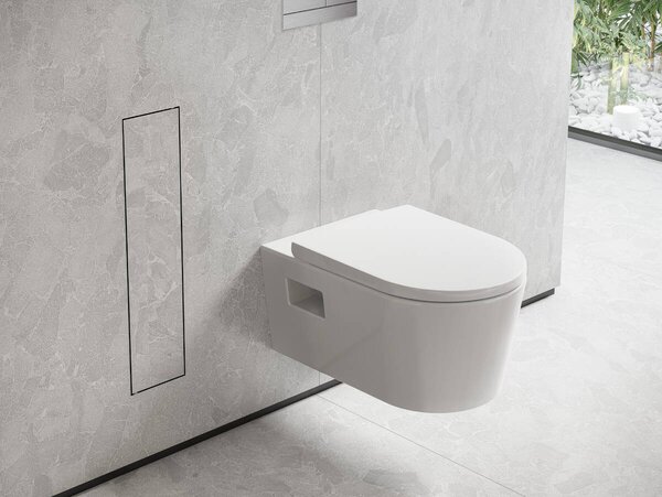 Hansgrohe XtraStoris Rock - Zabudovaný držiak na WC kefu s poličkou s možnosťou obkladu, čierna matná 56060670