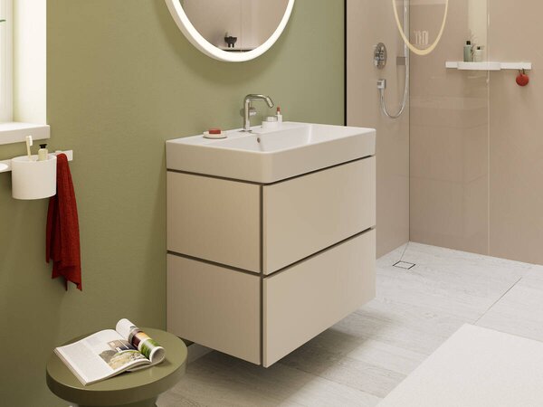 Hansgrohe Xilesa E - Umývadlová skrinka 780/470 s 2 zásuvkami, piesková béžová matná 54260780